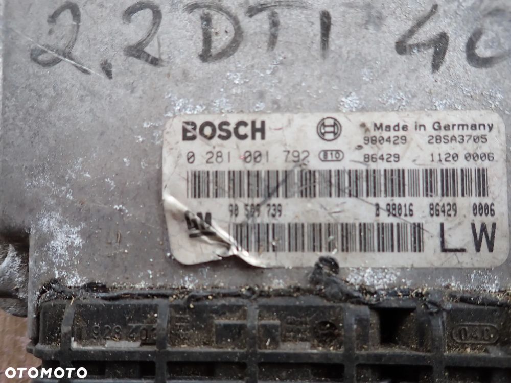 OPEL FRONTERA KOMPUTER STEROWNIK SILNIKA 0281001792 90589739 - 2