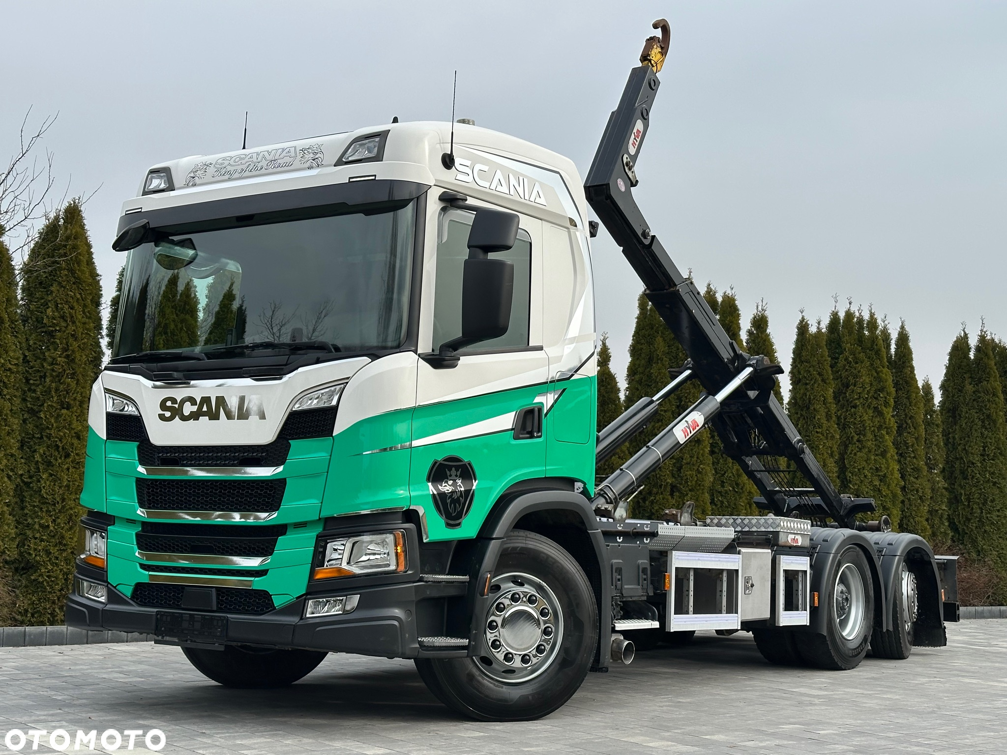Scania / G450 / 6X2 / HAKOWIEC / HYVA 22.60.SK  / Oś-SKRĘTNA-PODNOSZONA / - 3