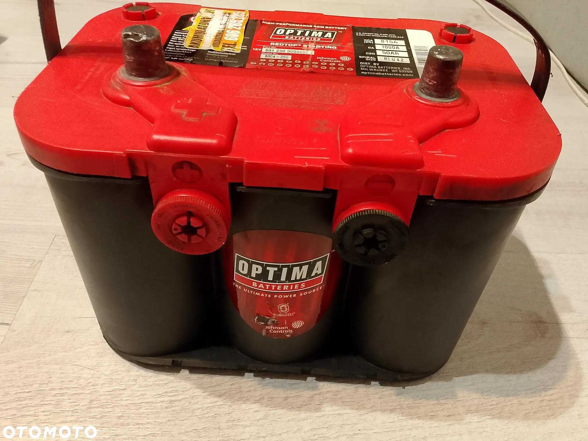 Ponadprzeciętny amerykański akumulator Optima RedTop RTU 4.2 - 2