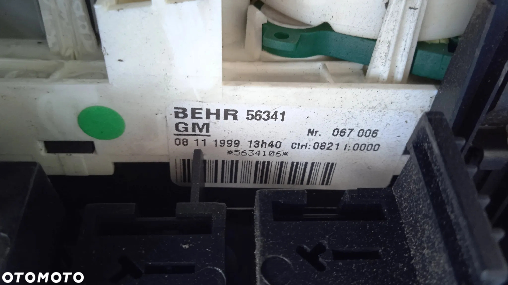 Panel nawiewu klimatyzacji Zafira A 08111999 Behr 56341 - 3