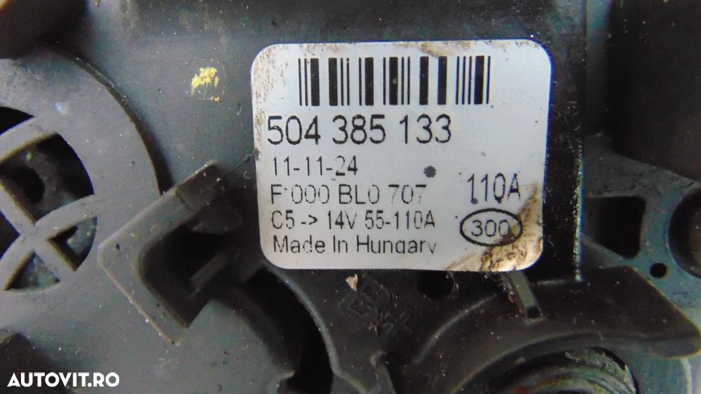 Alternator Fiat Ducato 2.3 JTD euro 5,an 2015 cod 504385133 110A - 5