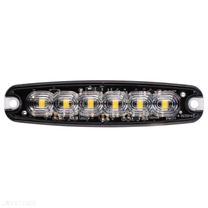 Stroboscop Slim, Lampa Speciala De Avertizare, Galbena, 6 LED-uri, 131mm, cu sincronizare - 4