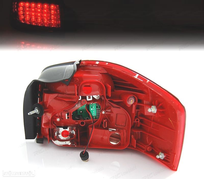 FAROLINS LED AUDI A3 8P 3 PORTAS 08-12 VERMELHO ESCURECIDO - 2