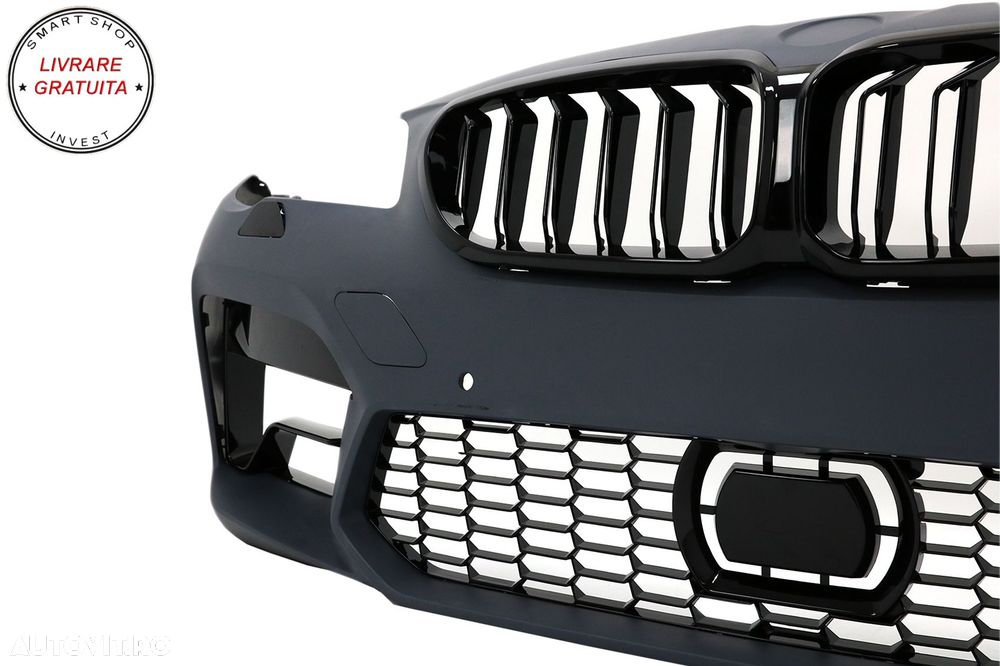 Bara Fata cu Grila Centrala BMW Seria 5 F10 F11 (2011-2017) M5 2020 Design- livrare gratuita - 3