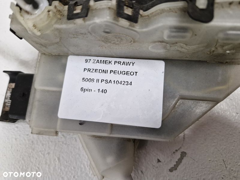 peugeot 5008 ii zamek prawy przód prawy przedni psa104234 6 pin - 7