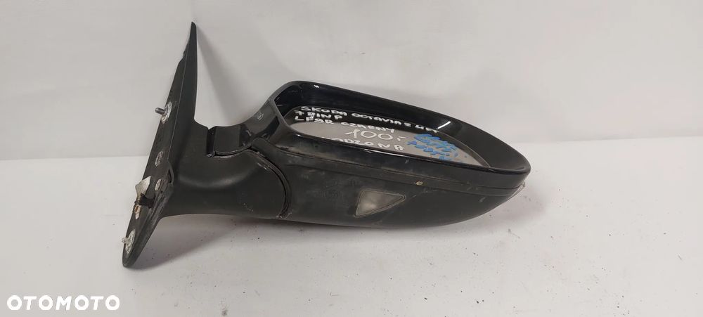 .  LUSTERKO ELEKTRYCZNE SKODA OCTAVIA 2 LIFT PRAWE 7PIN LF9R CZARNY !USZKODZONY MIGACZ+OBUDOWA! !BRAK KOSTKI! !PODŚWIETLANE! - 4