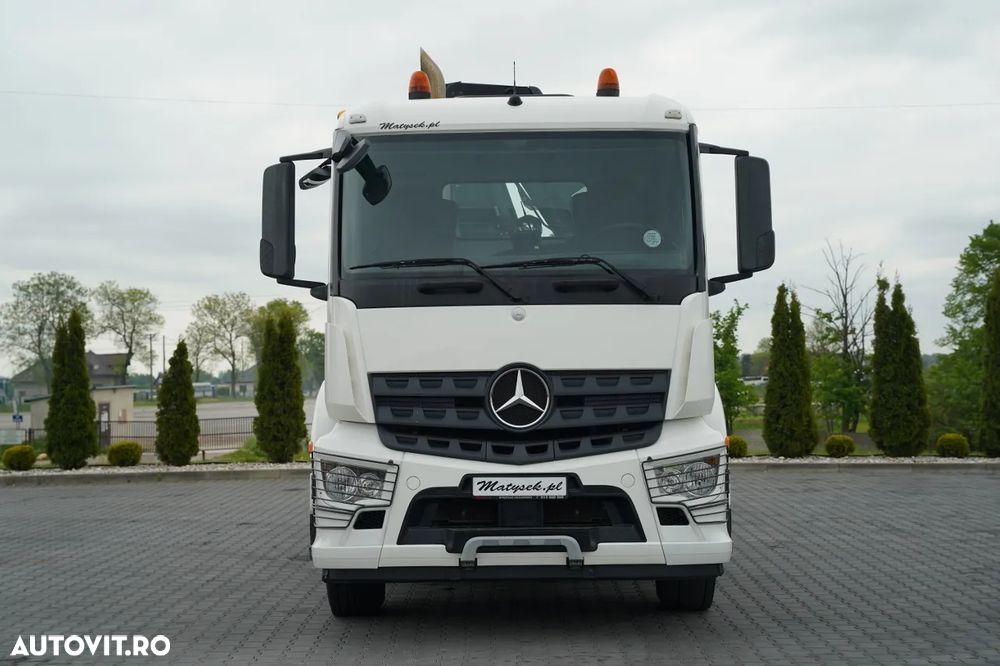 Mercedes-Benz AROCS 2533/ 6X2 / REMORCA AUTO + HIAB 188 B-2 HGV / COMANDE HIDRAULICE / TROLIU / PUNȚĂ RIDICATĂ - 12
