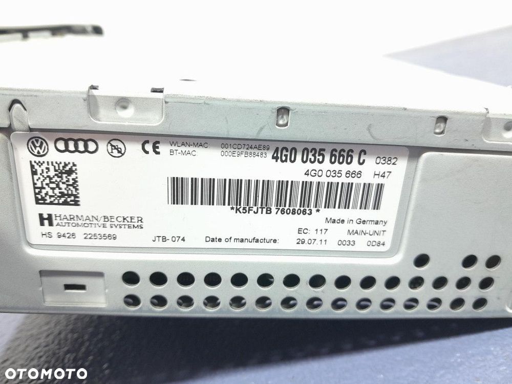 AUDI A6 C7 NAWIGACJA CZYTNIK RADIO MMI 4G0035666C - 5
