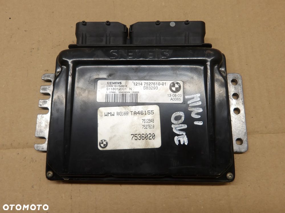 MINI COOPER R50 R53 01-06r 1.6B KOMPUTER STEROWNIK SILNIKA 7512948 - 2