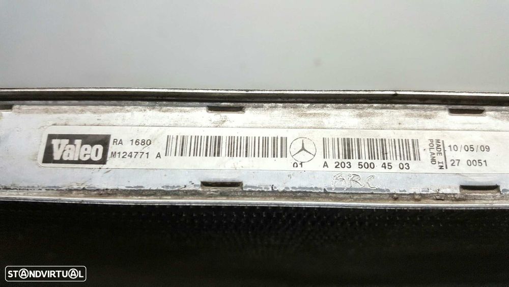 RADIADOR DE ÁGUA MERCEDES CLASE CLC (CL203) CLC 220 CDI (LA) (203.708) - 2