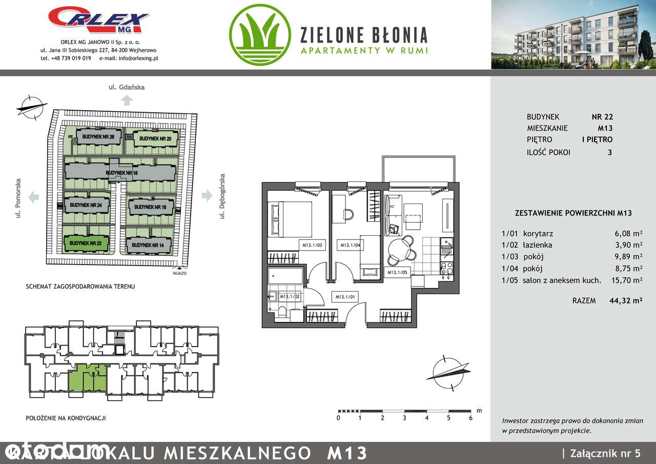 Mieszkanie Zielone Błonia Rumia Etap III