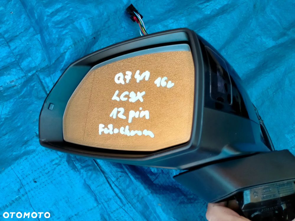 Audi Q7 SQ7 4M Lusterko Lewe LC9X Chrom / Fotochrom 12 Pin Pinów / Side Assist / Asystent / EUROPA - 3