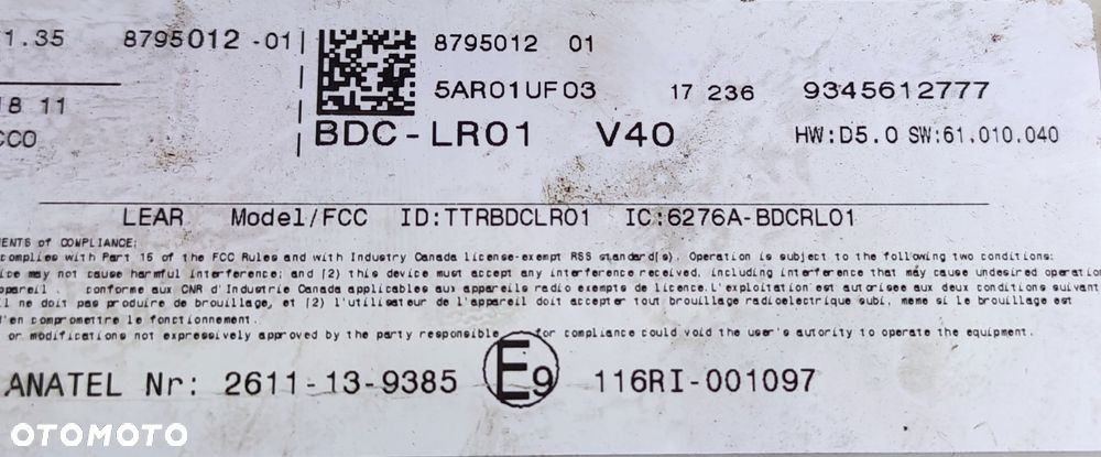 M43 MODUŁ STEROWNIK BDC FEM BMW 2 F46 8795012 - 2