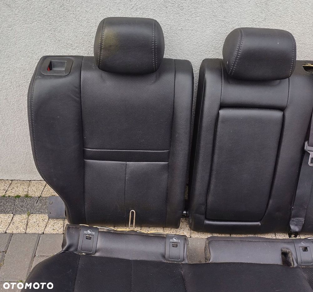 nissan qashqai 2 ii j11 13-16 kanapa tylna oparcie siedzisko czarna skóra - 4