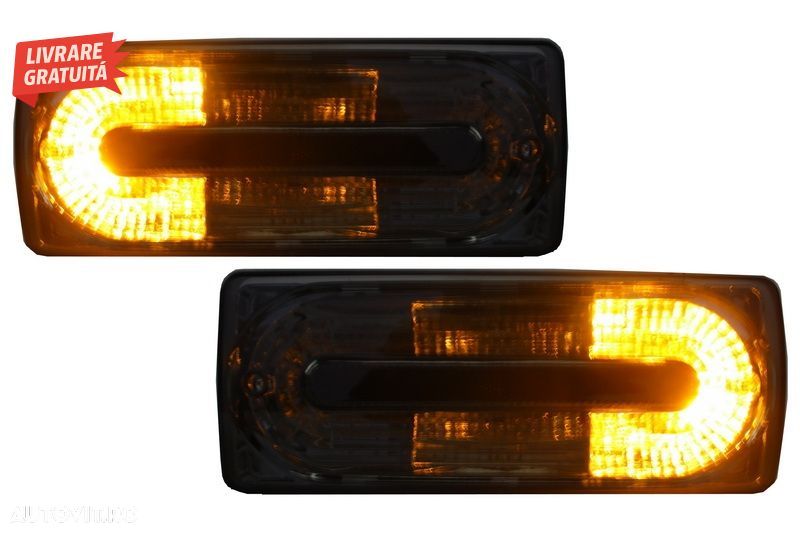 Stopuri Negru Fumuriu Mercedes W463 G-Class (1989-2015) G55 Design- livrare gratuita - 7