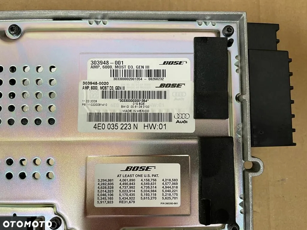 AUDI A8 D3 WZMACNIACZ BOSE MMI 3G 4E0035223N - 3