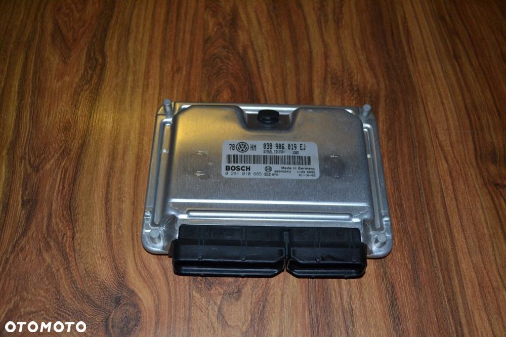 VW AUDI SEAT SKODA KOMPUTER STEROWNIK SILNIKA 1,9 TDI 038906019EJ 0281010665 - 1