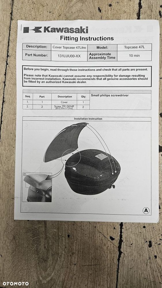 Nakładka na kufer centralny Kawasaki GTR 1400 131LUU0153 - 11