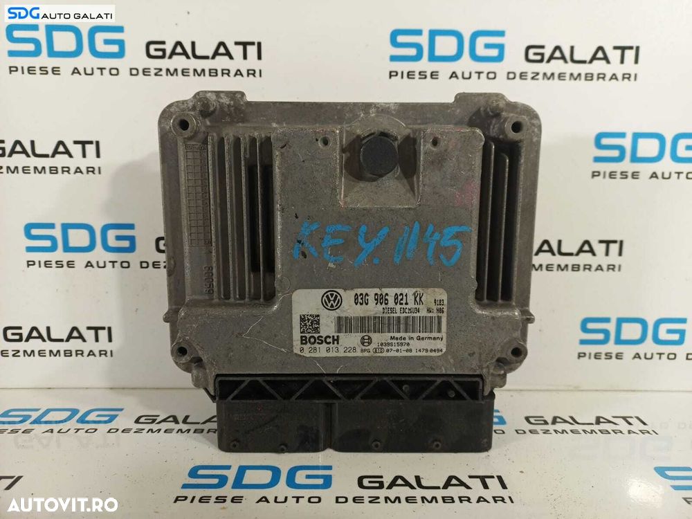 ECU Calculator Motor BOSCH Volkswagen Jetta 3 MK3 2.0 BKD 2005 - 2011 Cod 03G906021KK 0281013228 [L2224] - 1