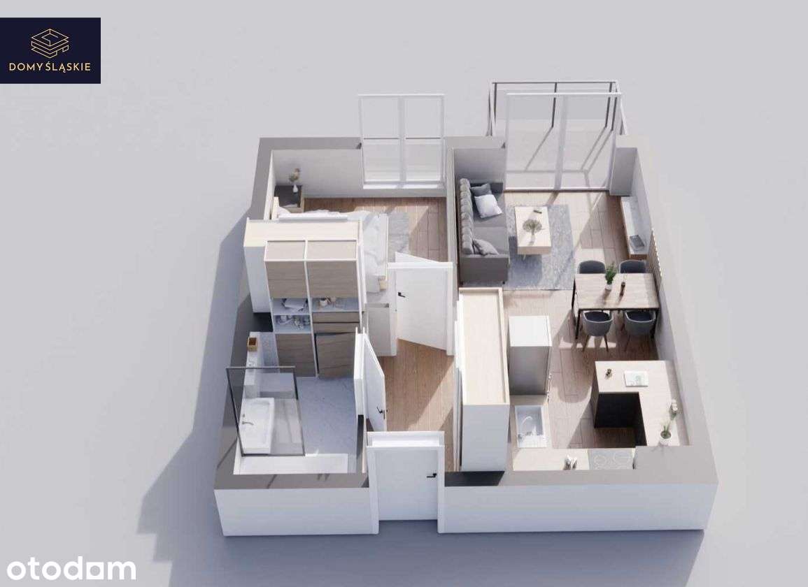 B40 - 2 pokoje + balkon