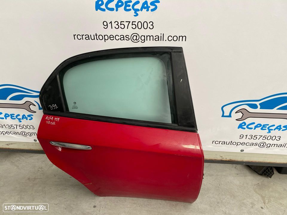 PORTA TRASEIRA TRÁS DIREITA ALFA ROMEO 159 SEDAN CARRO FECHO ELEVADOR MOTOR PUXADOR VIDRO - 3
