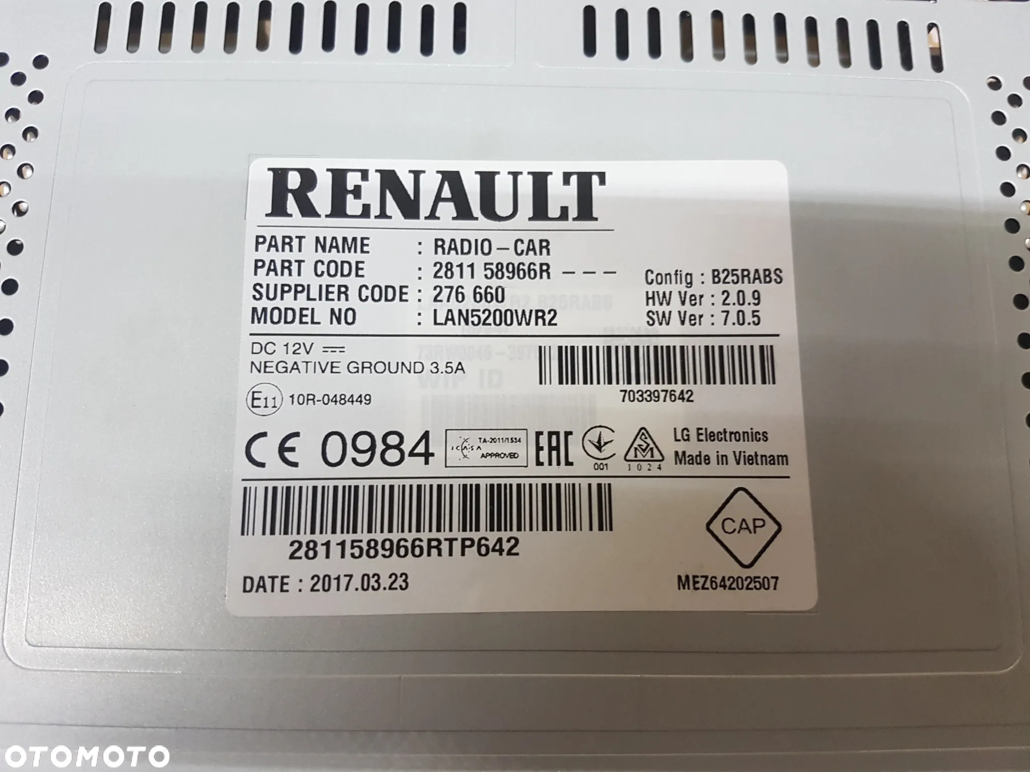 RENAULT DACIA NAWIGACJA ORYGINALNE RADIO FABRYCZNE - 3