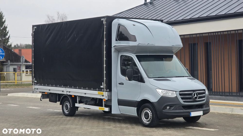 Mercedes-Benz SPRINTER 316 CDI 907❗ PLANDEKA 10 PALET / DRZWI Z TYŁU / DWIE WYSOKOSCI JAZDY / ZABUDOWA JEGGER / MAX ROZSTAW OSI / PODUSZKI PNEUMATYCZNE / SYPIALKA / RAMA / LAWETA / SALON POLSKA ❗❗ - 9