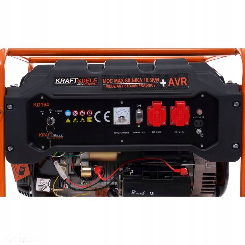 AGREGAT PRĄDOTWÓRCZY GENERATOR PRĄDU 5500W 230V 1FAZOWY ROZRUCH ELEKTRYCZNY - 9