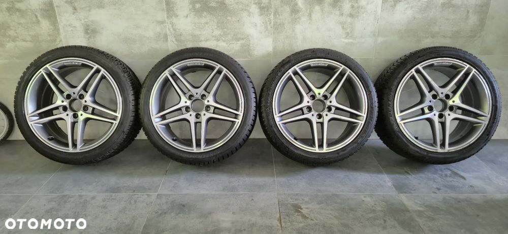 Felgi Koła Mercedes-Benz AMG RONAL 8x18 ET45 A2044019402 opony DUNLOP WinterSport 5 235/40/18 - 2