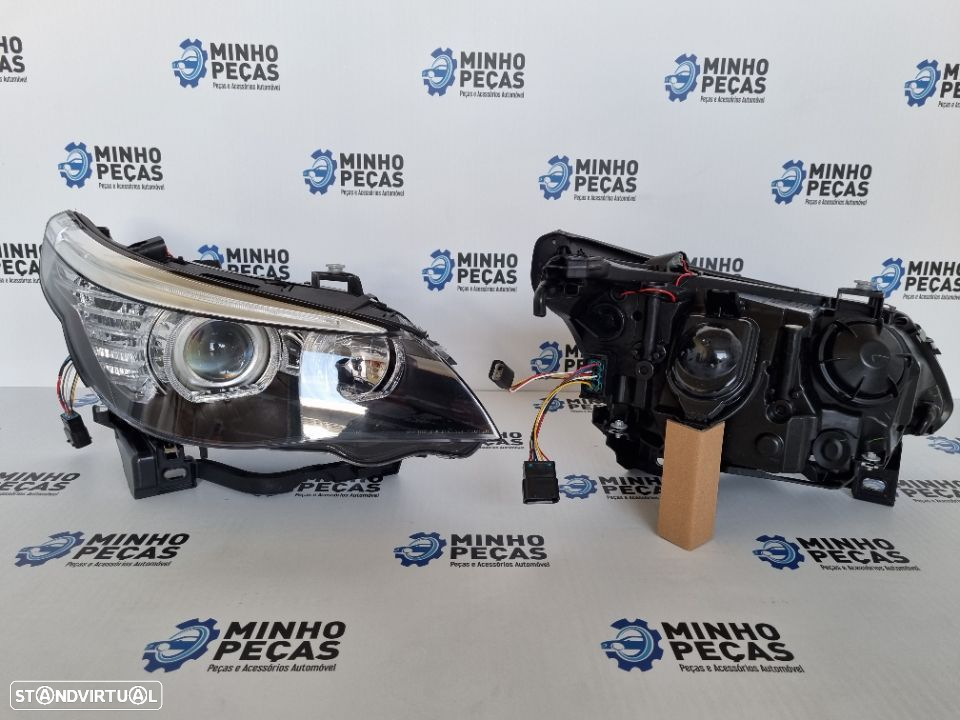 Faróis Angel Eyes BMW (E60/E61) Fundo Preto - 7