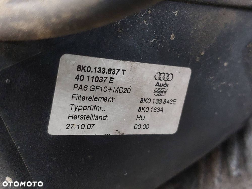 OBUDOWA FILTRA + PRZEPŁYWOMIERZ AUDI A4 B8 2.0 TDI 8K0133837T 03G906461C - 2