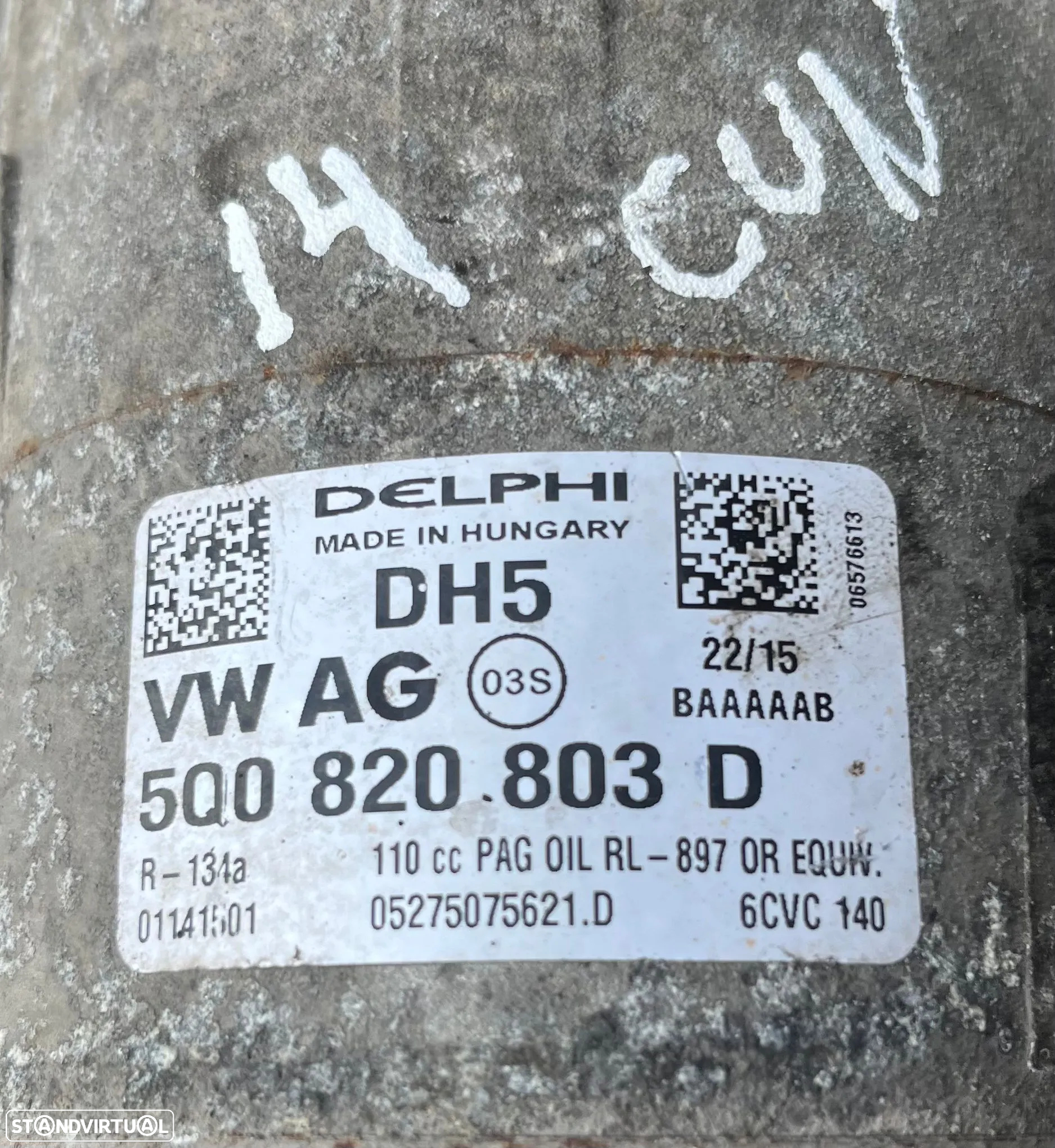 Compressor Ar Condicionado Volkswagen/Audi 2.0 TDI Ref: 5Q0820803D - 5