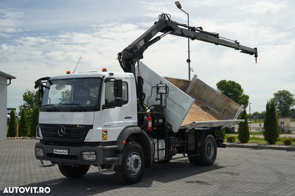Mercedes-Benz AXOR 1833 / 4x2 / BASCULATOR 3 LATE + HDS HIAB 122 / HYDROBRA / MANUAL / - 7
