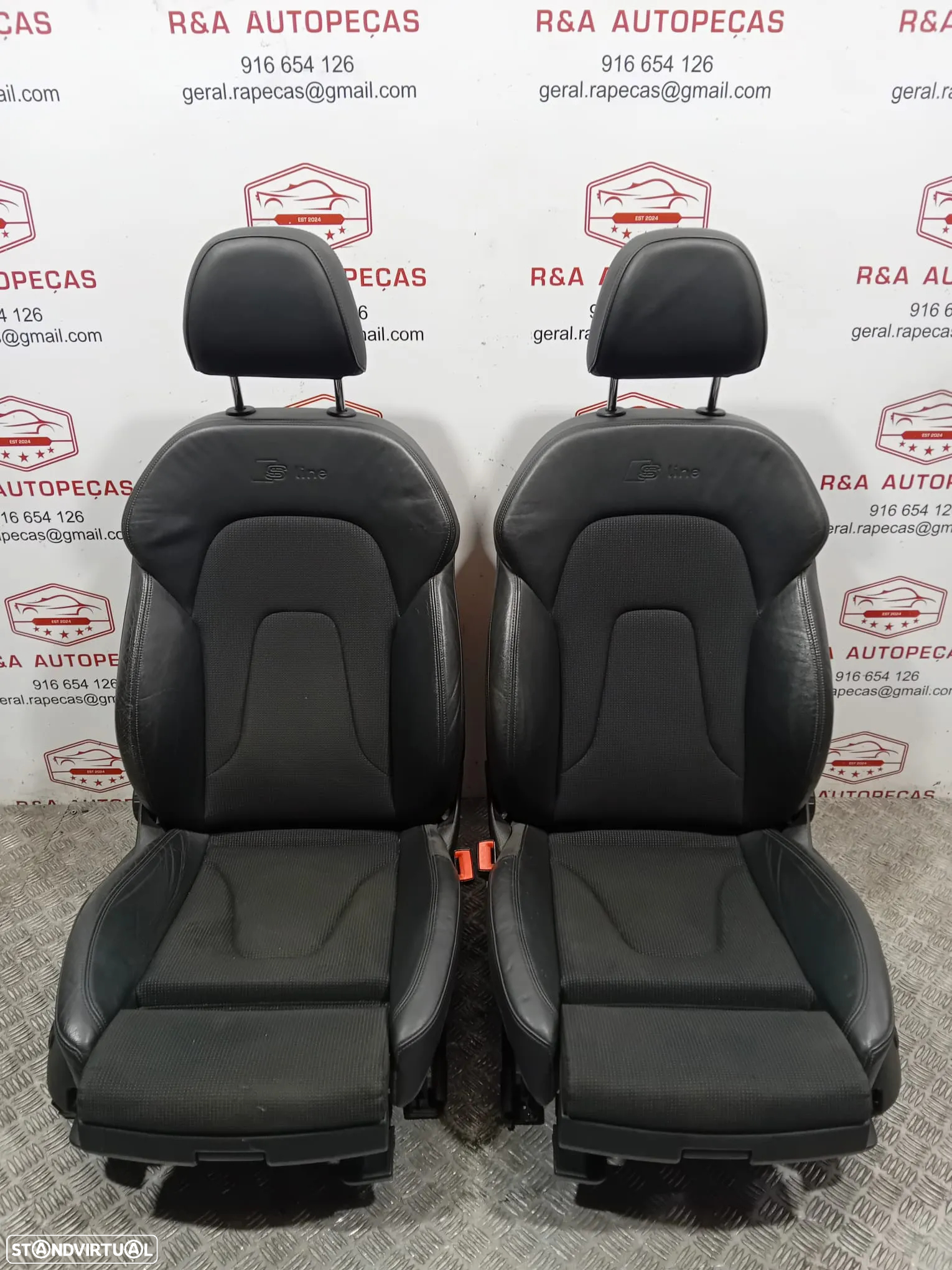 Conjunto de Bancos Audi A4 B8 Avant S Line Carrinha Pele e Tecido Originais - 20