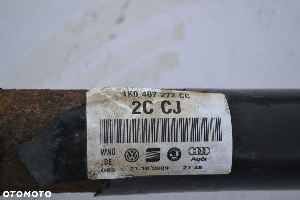 AUDI VW SEAT SKODA 1,6 1,9 TDI PÓŁOŚ NAPĘDOWA PRAWA MANUAL 5 BIEGÓW 1K0407272CC - 2