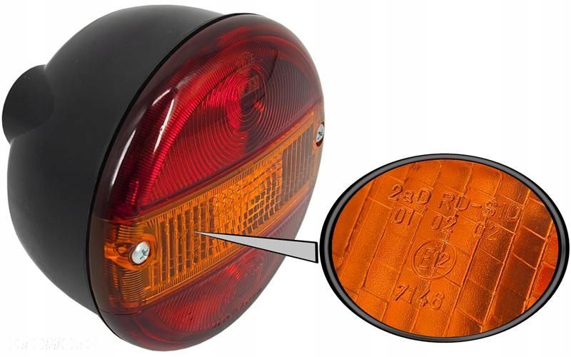 lampa zespolona okrągła fi140 hella traktor przyczepka 20223824 41200526 - 6