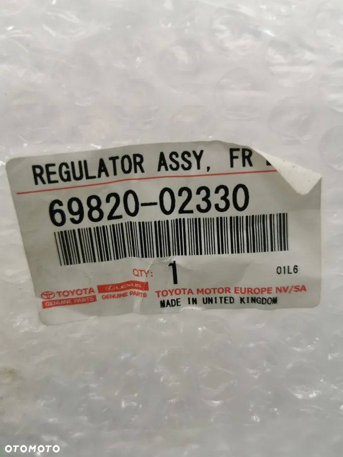 Toyota Auris  podnośnik szyby 69820-02330 - 4