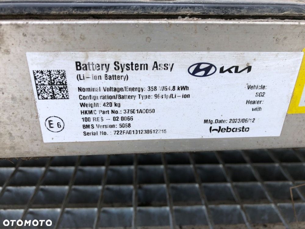 BATERIA HYBRYDA  KIA NIRO II (SG2) 2022 - EV 150 kW [204 KM] elektryczny 2022 - 37501AO050 - 5