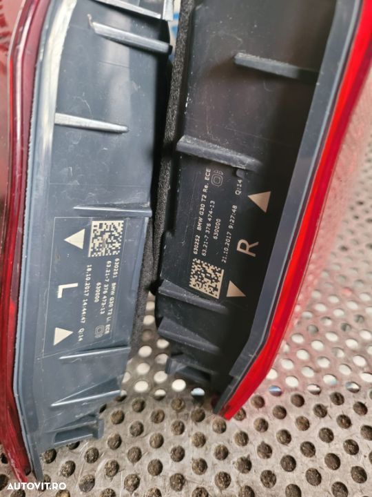 Stopuri Lampa Stop Tripla Stanga Dreapta Aripa Portbagaj Bmw G30 Originale - 7