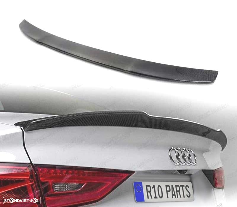 AILERON SPOILER TRASEIRO AUDI A3 8V SEDAN 12-19 LOOK RS3 CARBONO - 1