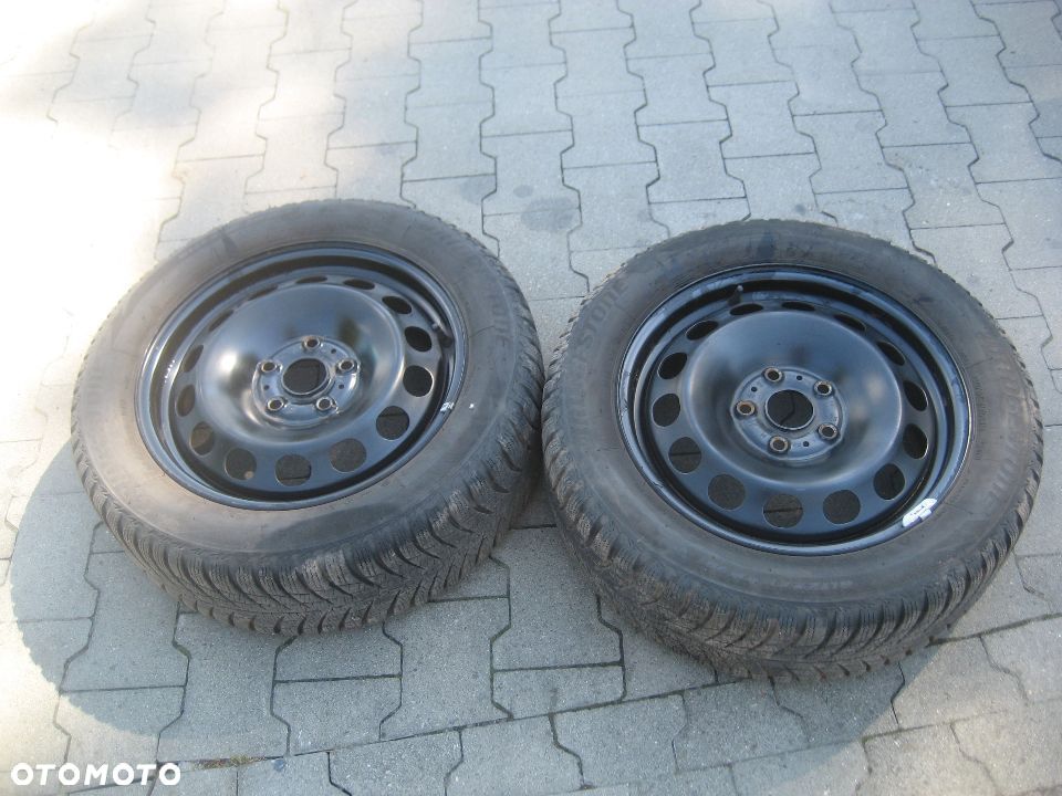 skoda octavia iii 3 felgi stalowe opony 2szt. 205x55x16 91h 6jx16 et48 5x112 5q0601027q - 1