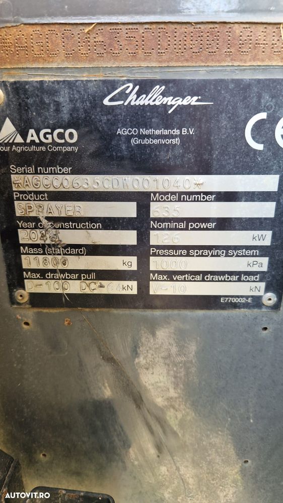 Challenger ROGATOR 635 SPRAYER - 13
