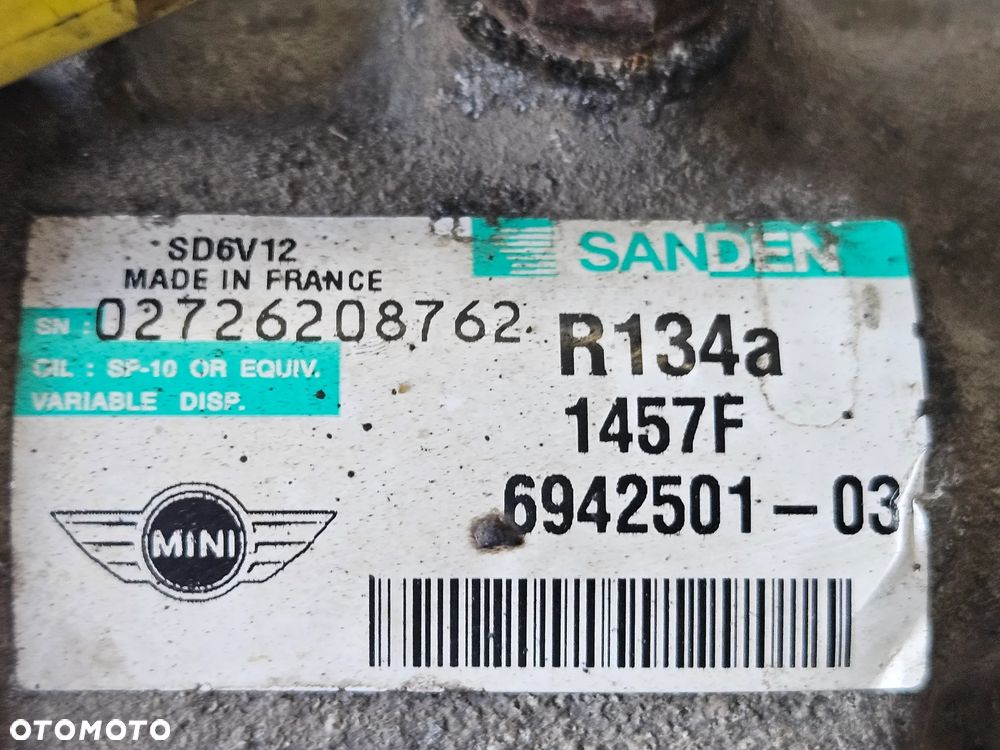Mini Cooper R55 R56 1.4 1.6 VTi kompresor sprężarka klimatyzacji 6942501-03 - 2