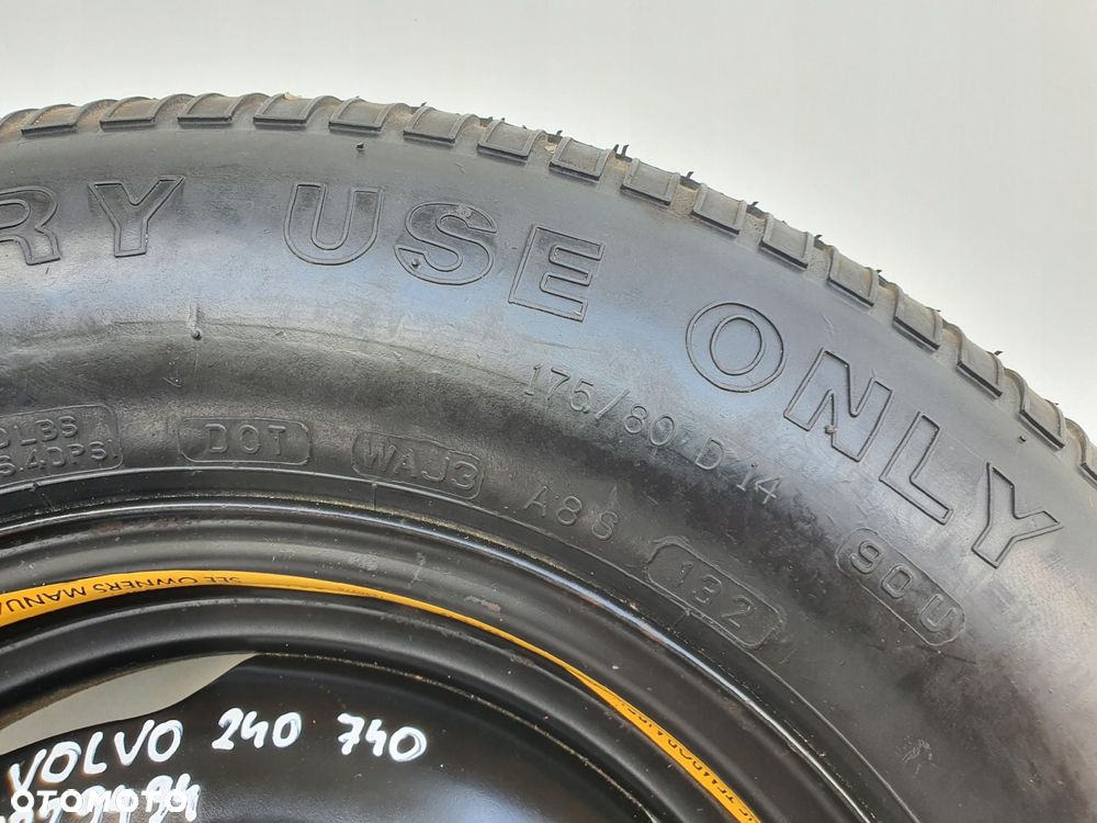Volvo 240 940 740 KOŁO ZAPASOWE Zapas 175/80 R14 - 4