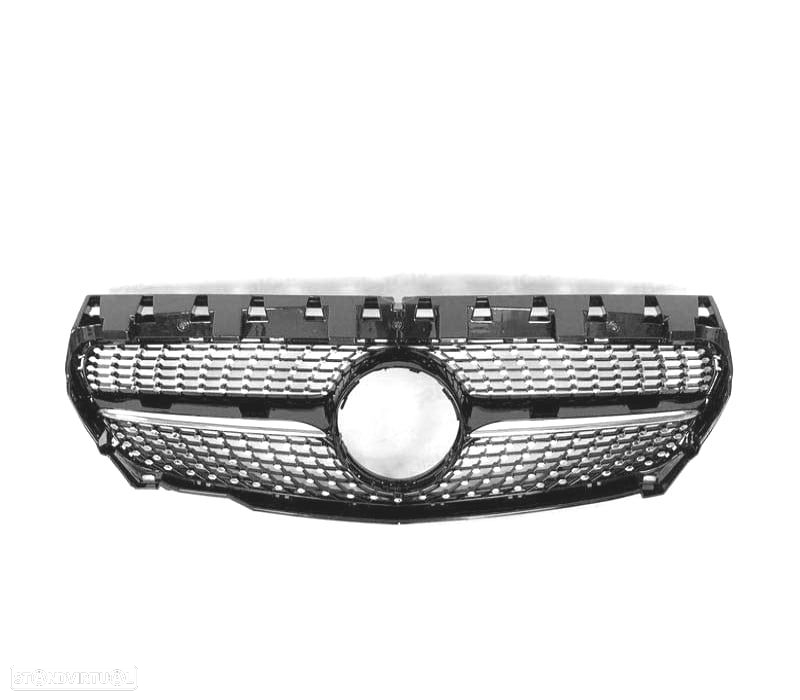 GRELHA FRONTAL MERCEDES CLA C117 16-19 LOOK GT DIAMANTE PRETO - 3