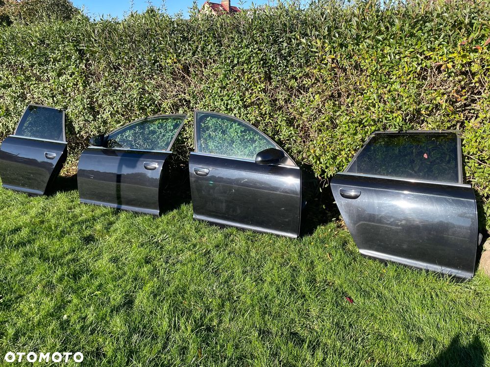 AUDI A6 C6 04- drzwi lewe prawe przód tył bez rdzy LZ9Y czarne kombi - 1