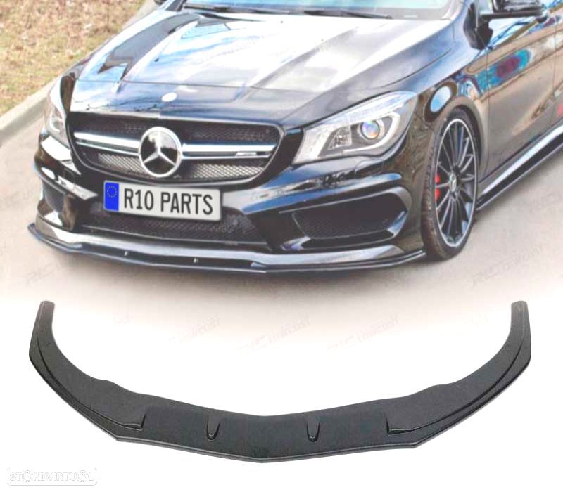 SPOILER LIP FRONTAL MERCEDES CLA W117 45 AMG 13-17 PRETO - 1