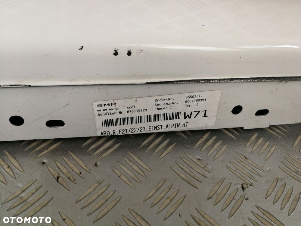 7288396 listwa progowa nakładka prawa próg prawy plastikowy BMW F21 F22 F23 - 6