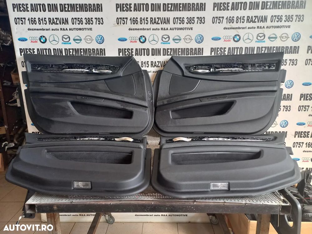 Tapiterie Fete Fata Usa Bmw Seria 7 F01 F02 F03 Long Piele Neagra Lumini Ambientale Volan Stanga De - 3