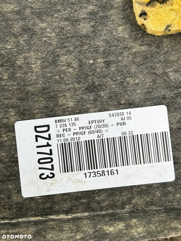 BMW F10 ELEKTRYCZNA ROLETA PÓŁKA BEŻ 7238135 - 3